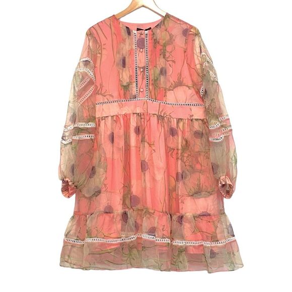 Cynthia Rowley Pink Floral Mini Dress - Picture 3 of 12